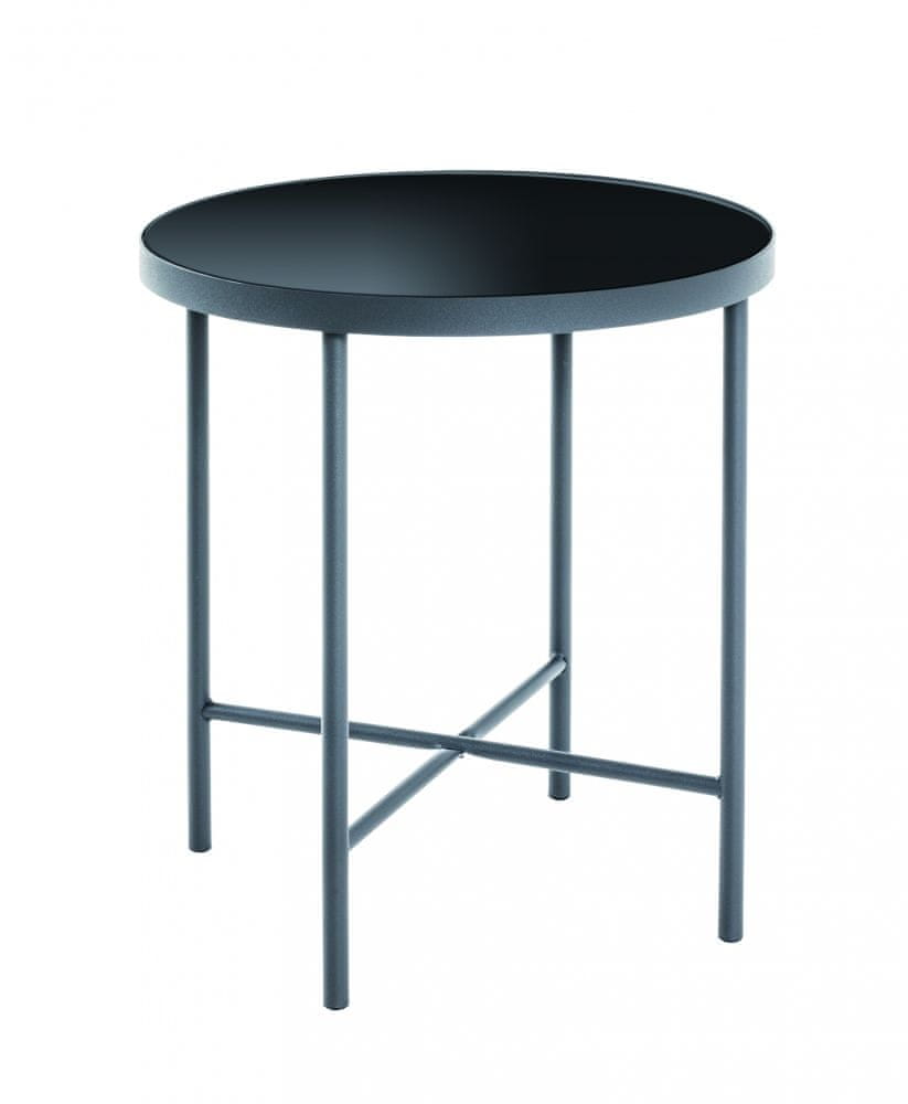 Mørtens Furniture Odkladací stolík Gery, 47 cm, čierna